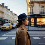 과학철학에서의 귀납과 연역 논리 - **Prompt:** A young female detective, dressed in a classic, modest trench coat and a fedora, stands ...